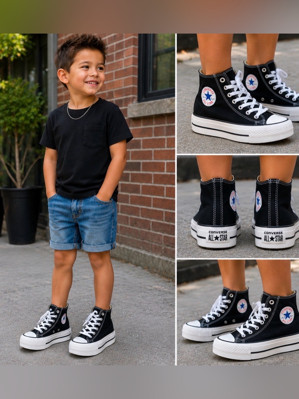 Converse High Top Sneakers - Black and White Canvas